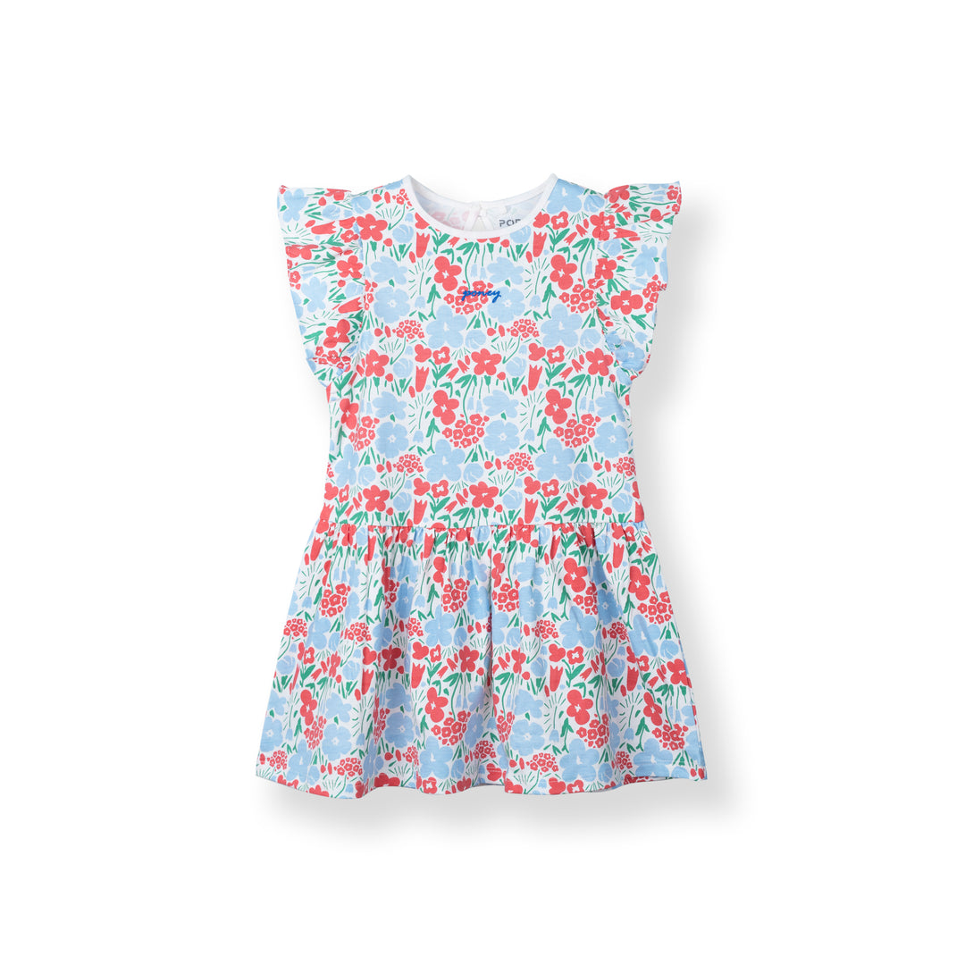 Poney Girls Red Garden Party Short Sleeve Dress