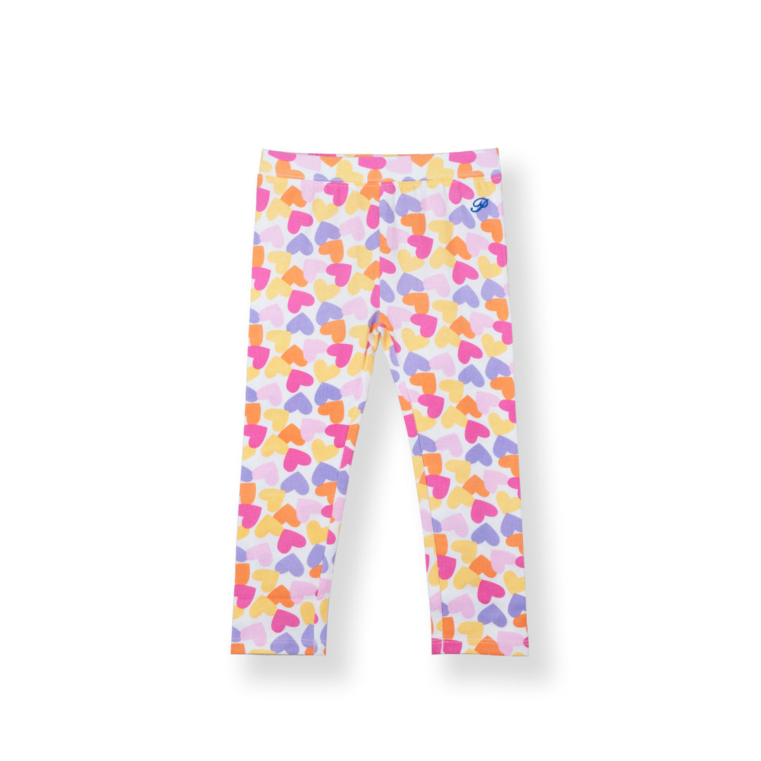 Poney Girls Fuchsia Love Allover Legging