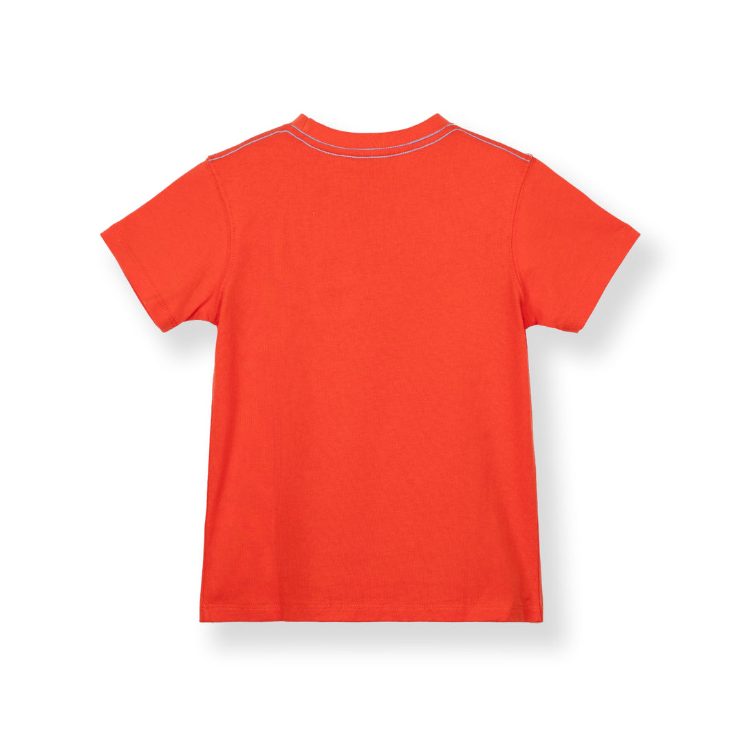 Poney Boys Orange Script Poney Logo Tee