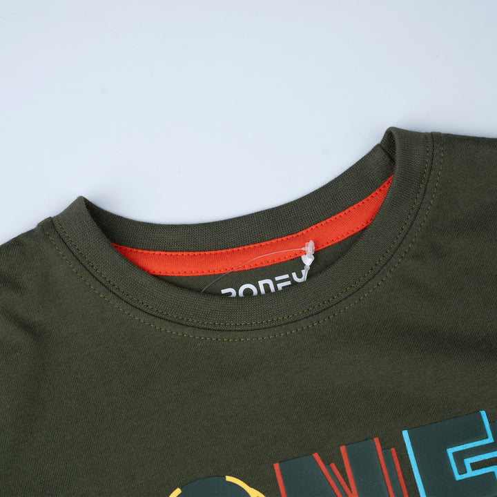 Poney Boys Green Color Pop! Poney Logo Tee