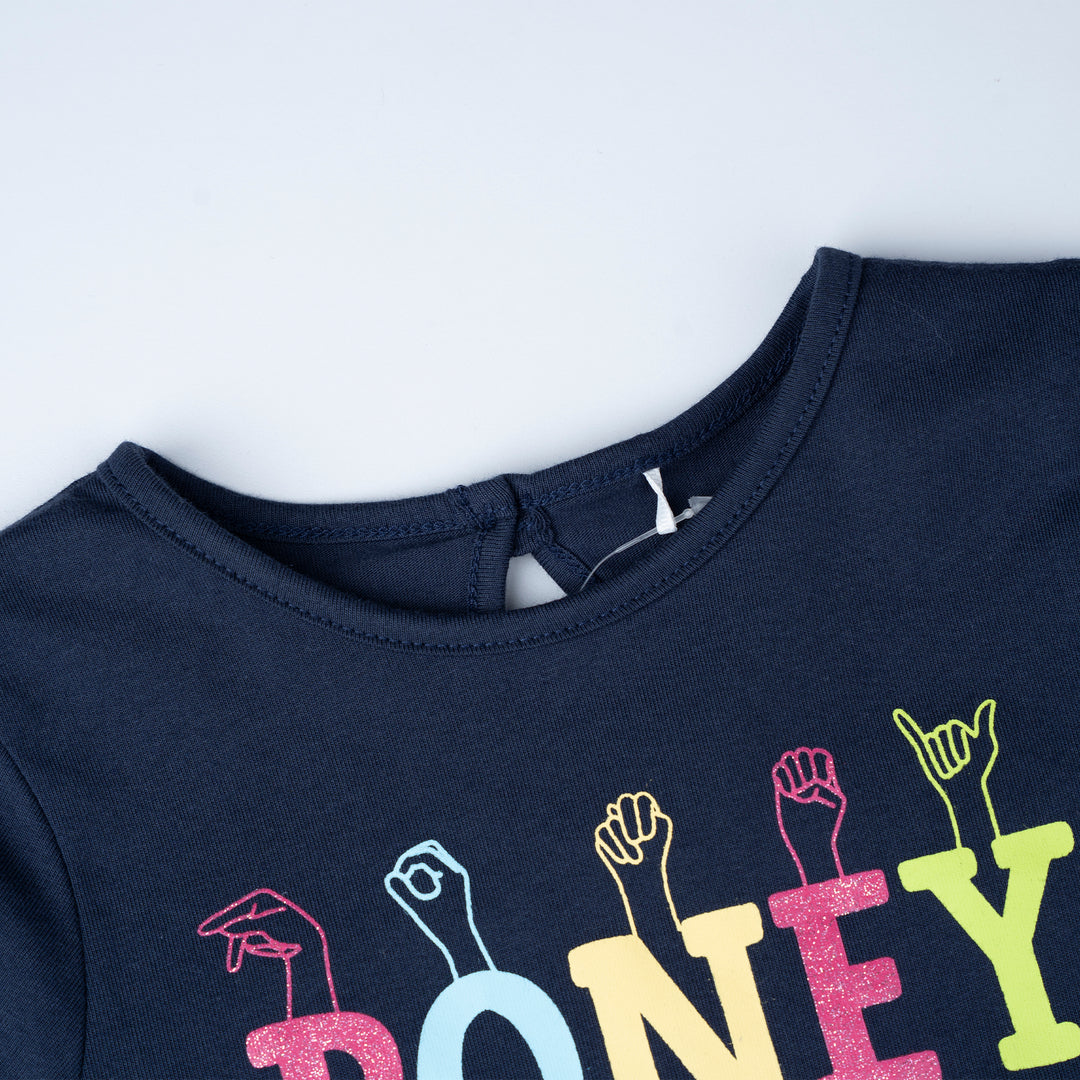 Poney Girls Navy Set Sail Long Sleeve Tee
