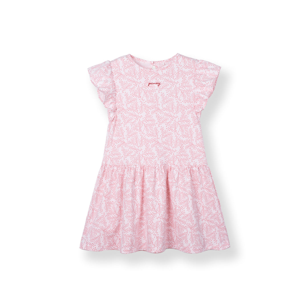 Poney Girls Light Pink Fern Whisper Short Sleeve Dress