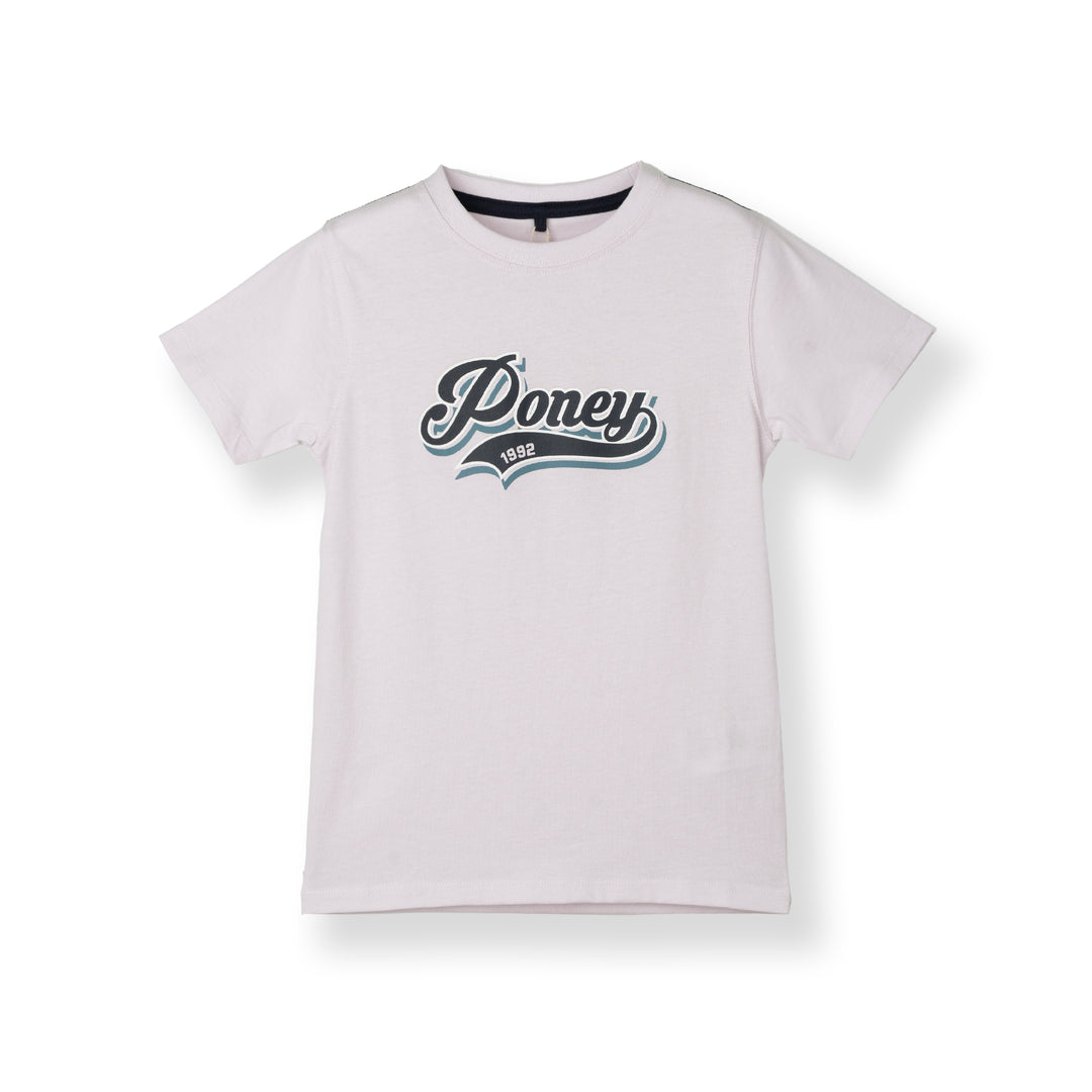 Poney Boys Authentic Light Purple Logo Short Sleeve Tee