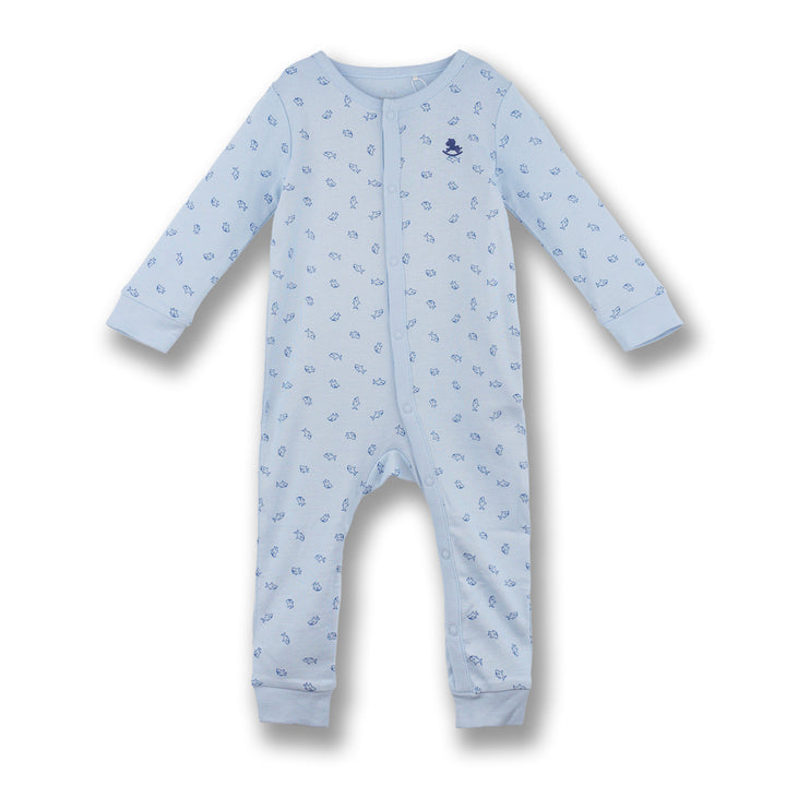 Poney Baby Boys Jasper Long Sleeve Sleepsuit with Snap Buttons