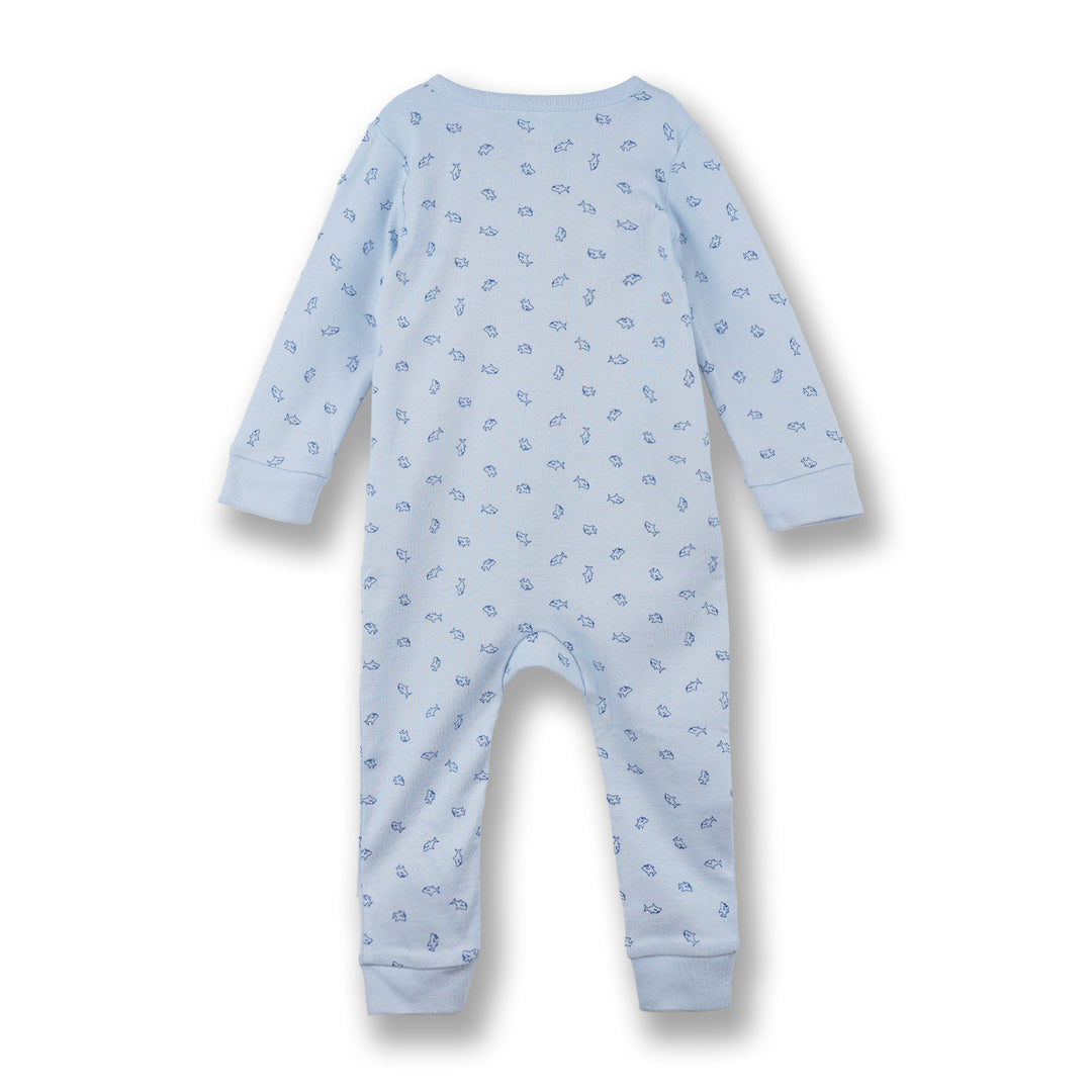 Poney Baby Boys Jasper Long Sleeve Sleepsuit with Snap Buttons