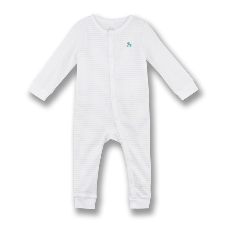 Poney Baby Boys Jasper Long Sleeve Sleepsuit with Snap Buttons