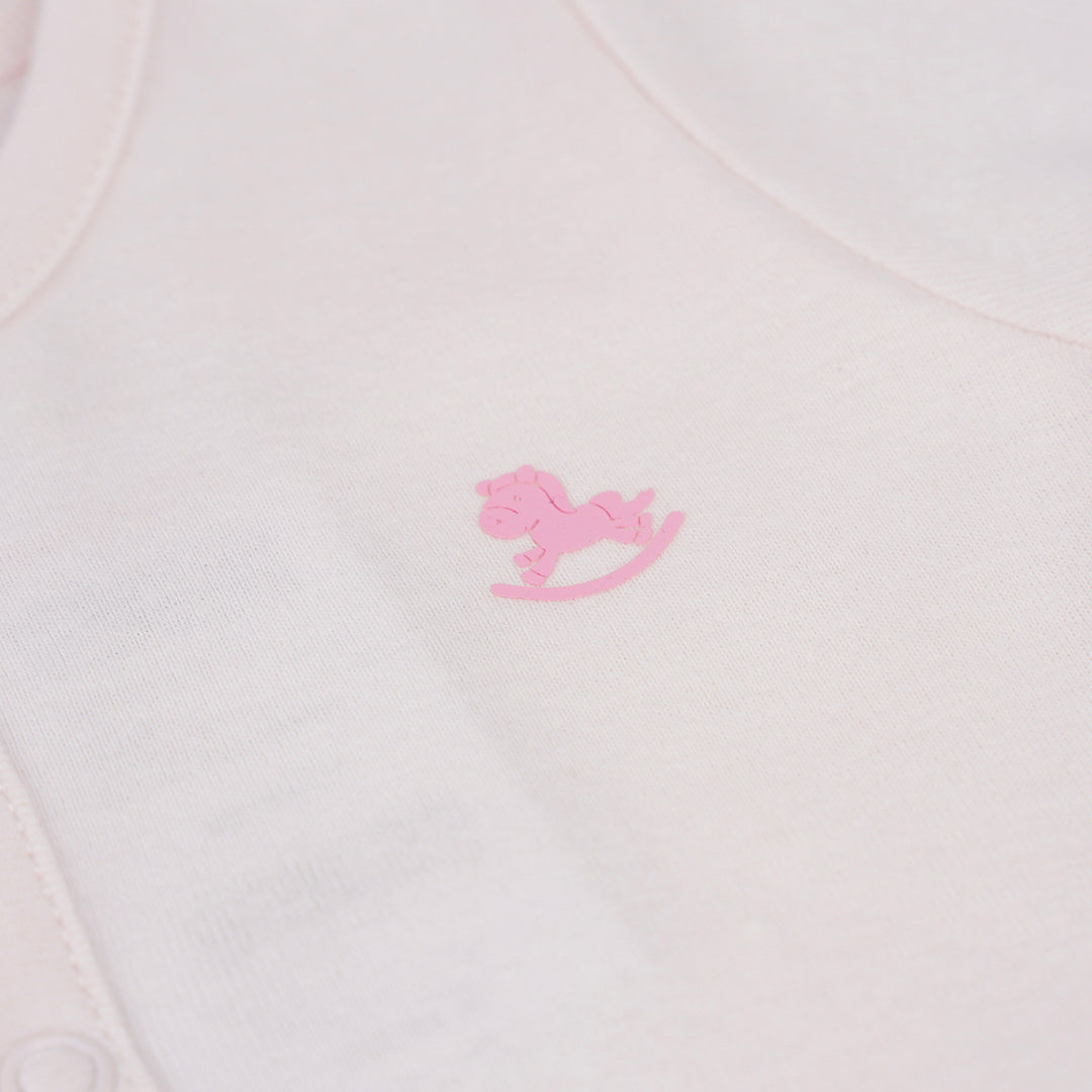 Poney Baby Girls Chloe Long Sleeve Sleepsuit with Snap Buttons