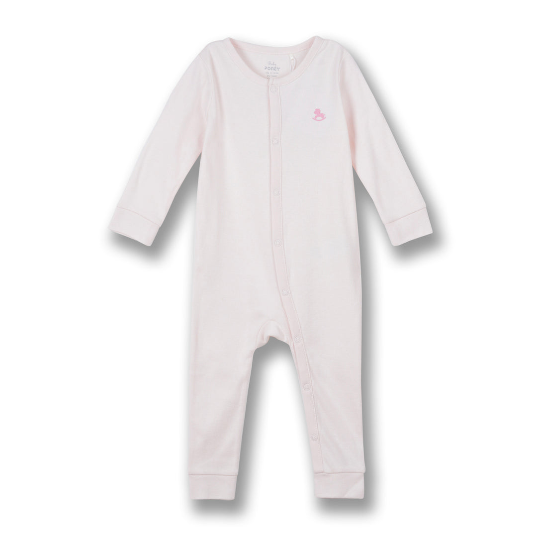 Poney Baby Girls Chloe Long Sleeve Sleepsuit with Snap Buttons