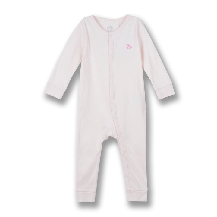 Poney Baby Girls Chloe Long Sleeve Sleepsuit with Snap Buttons