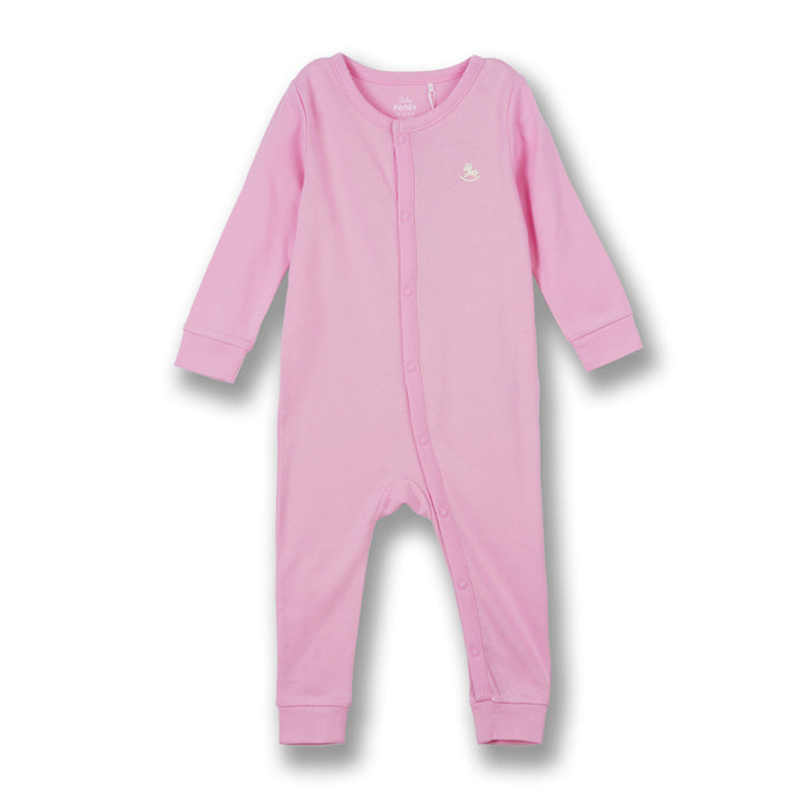 Poney Baby Girls Chloe Long Sleeve Sleepsuit with Snap Buttons