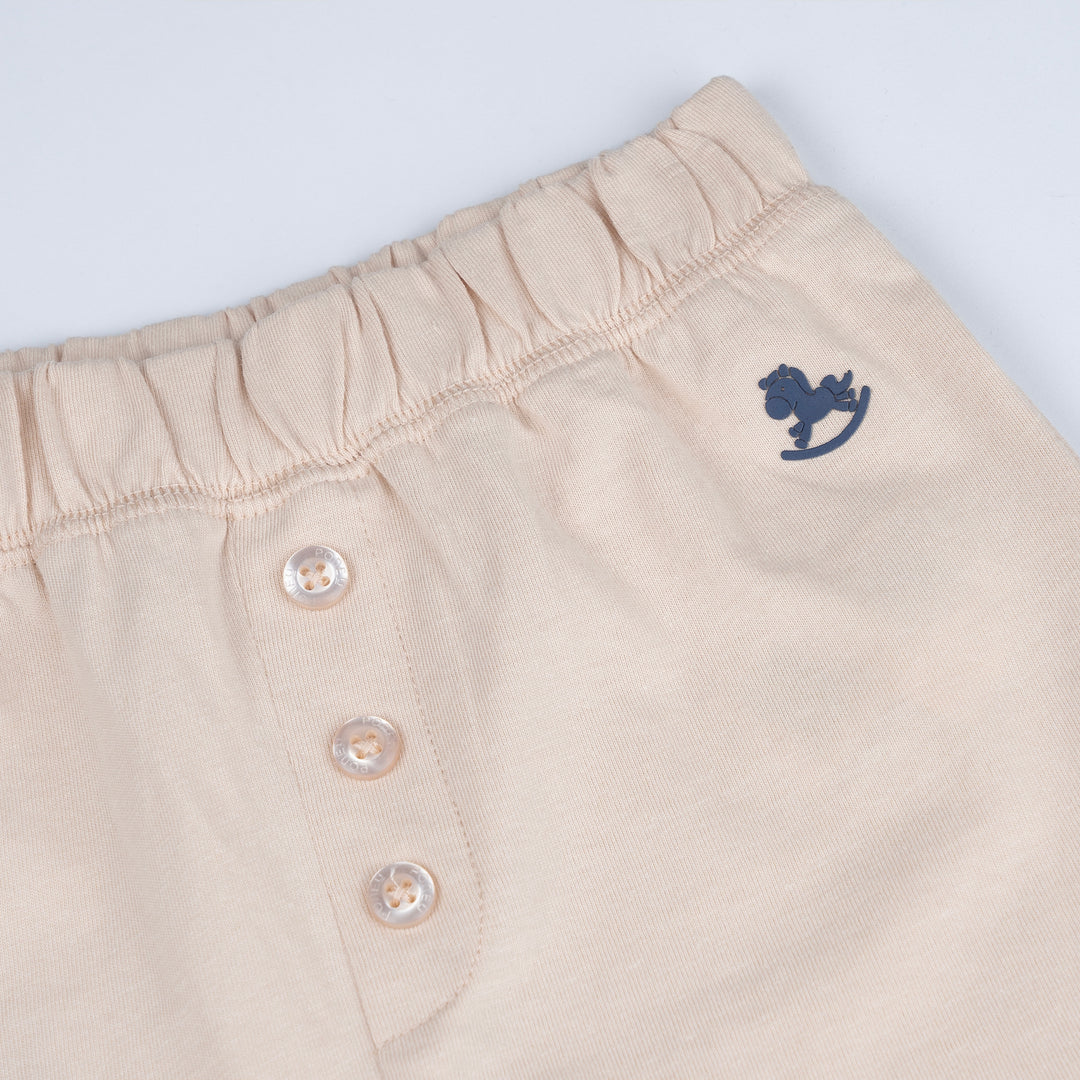 Poney Baby Boys Yellow Striped Sleeveless Top & Bermuda Set