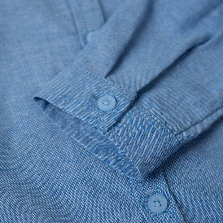 Poney Baby Boys Denim Chambray Long Sleeve Shirt with Bow Tie