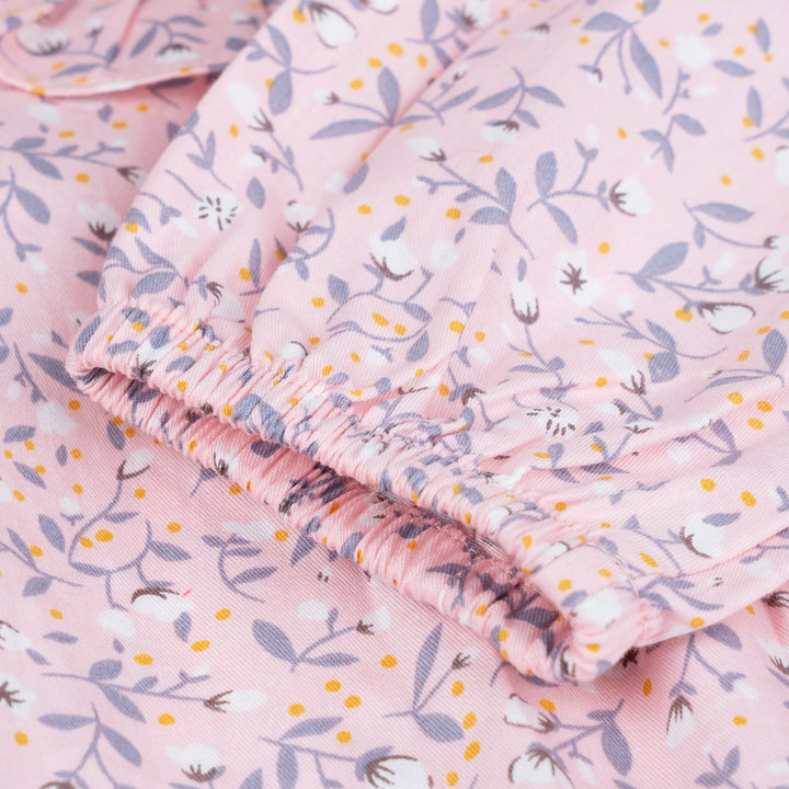 Poney Baby Light Pink Floral Long Sleeve Blouse & Legging Set