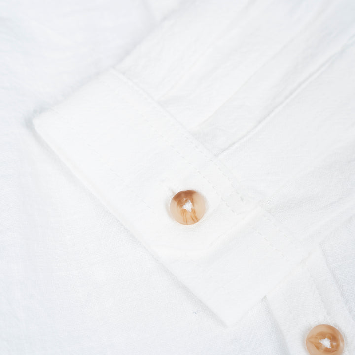 Poney Baby Boys White Textured Long Sleeve Shirt