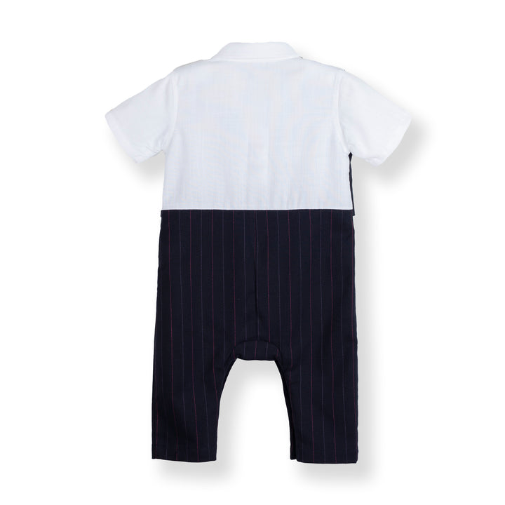 Poney Baby Boys Navy Classic Bodysuit With Vest
