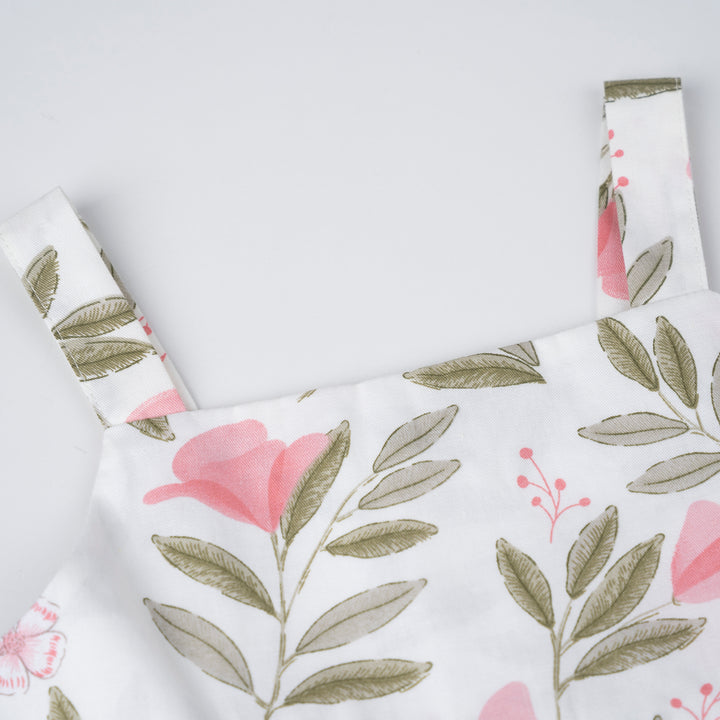 Poney Baby Girls Pink Flowers Sleeveless Blouse & Legging Set