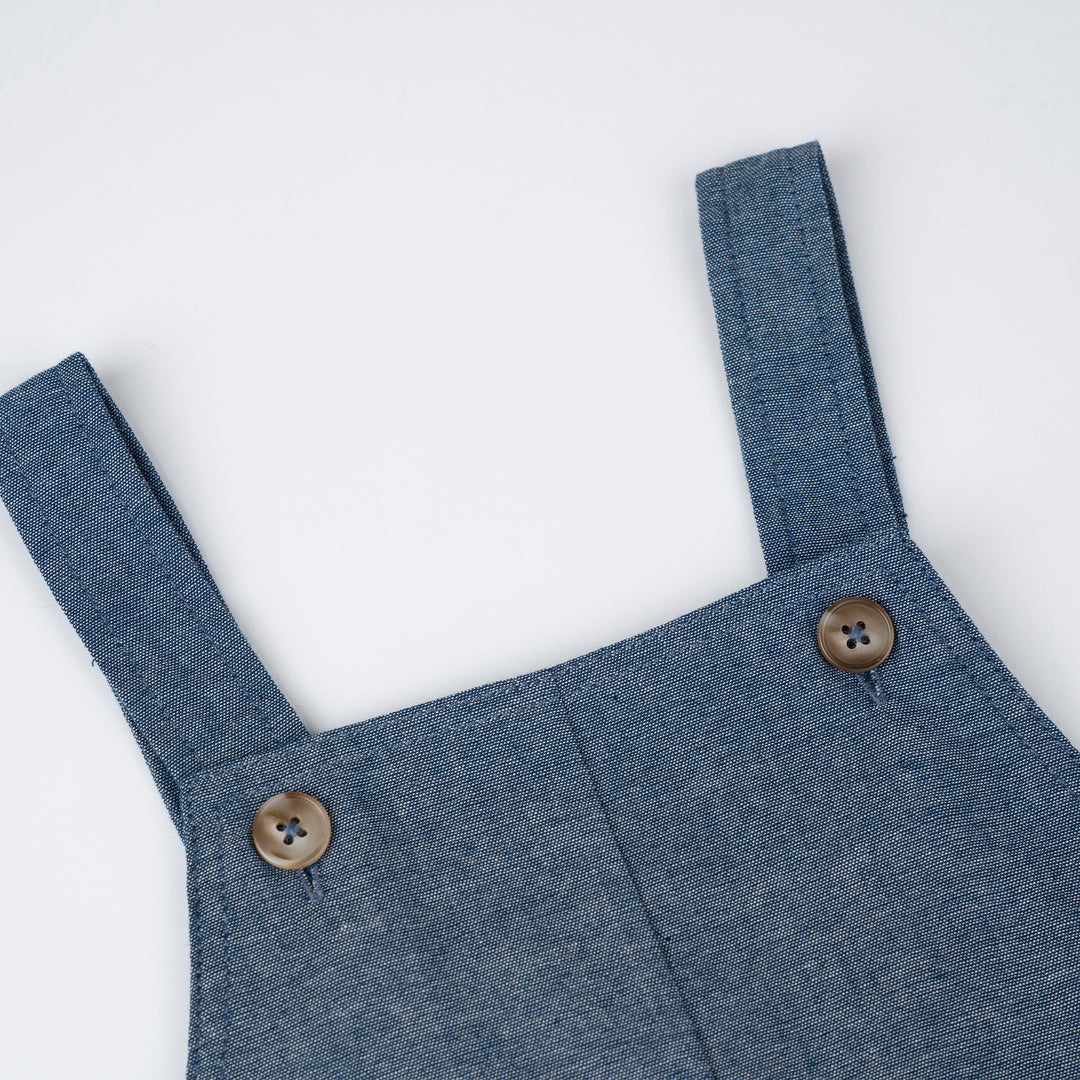 Poney Baby Boys White Stylish Short Sleeve Polo & Dungaree Set