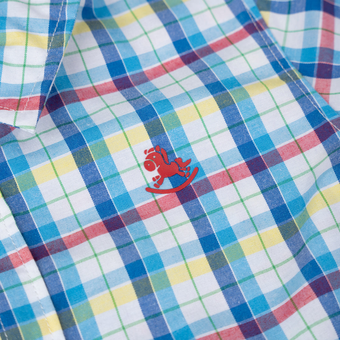 Poney Baby Boys Blue Stylish Short Sleeve Shirt & Bermuda Set
