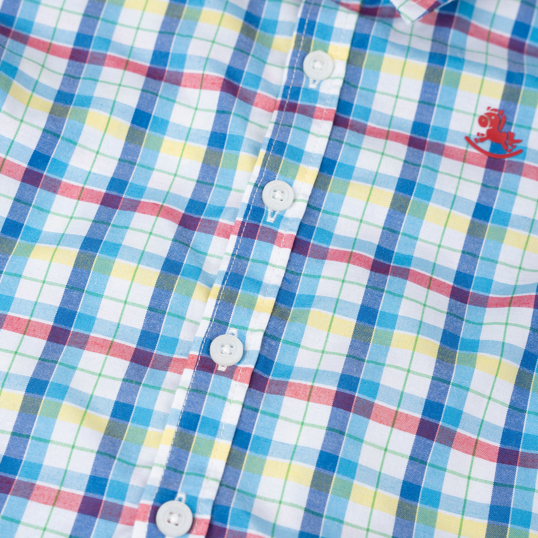 Poney Baby Boys Blue Stylish Short Sleeve Shirt & Bermuda Set