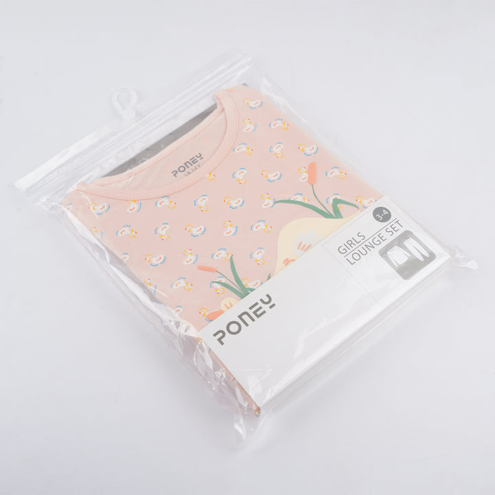 Poney Girls Pink Drowsy Duckie Loungewear Set