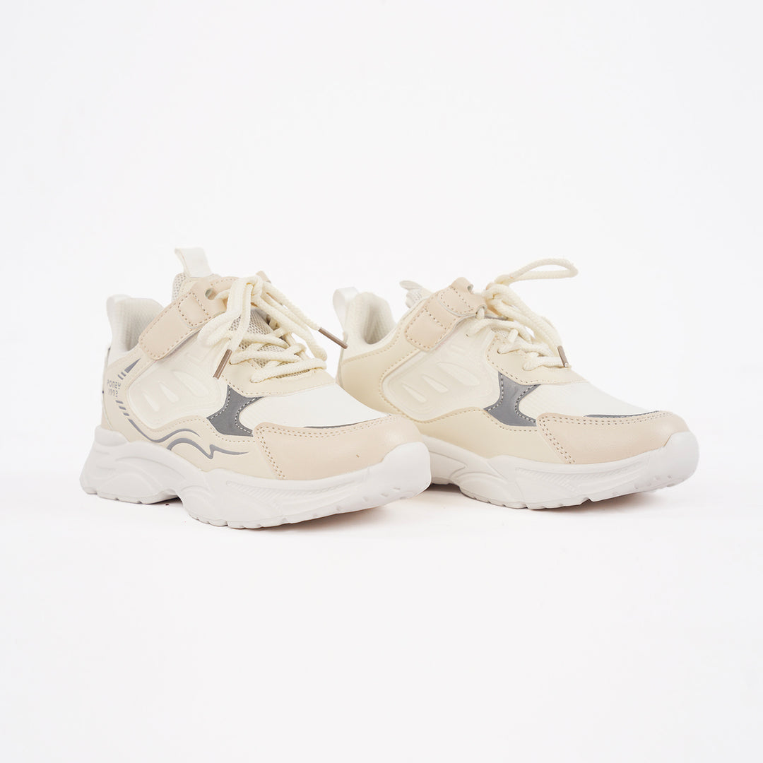 Poney White Lace-Up Sport Casual Shoe