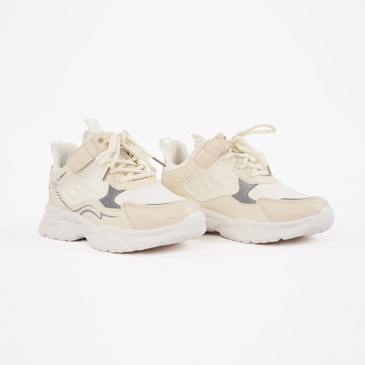 Poney White Lace-Up Sport Casual Shoe