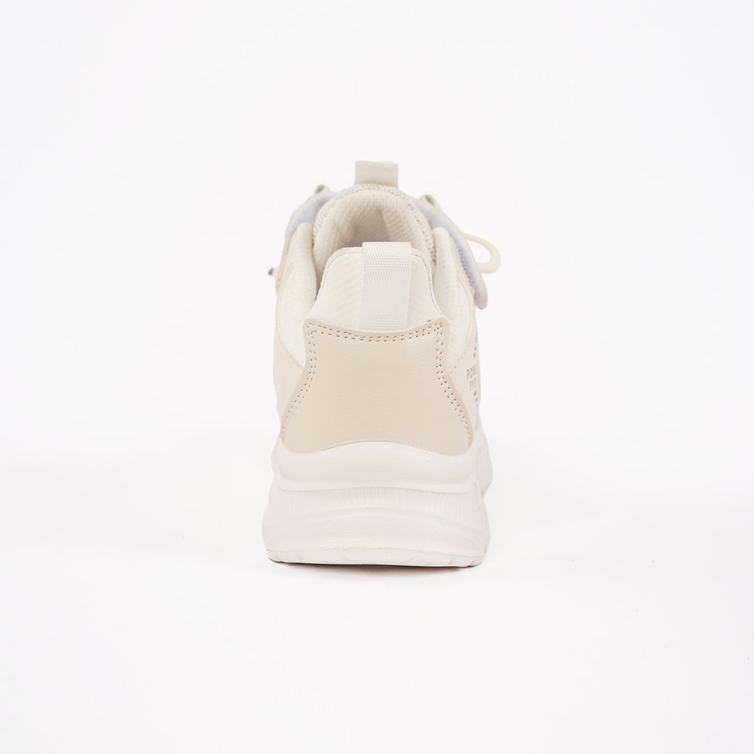 Poney White Lace-Up Sport Casual Shoe