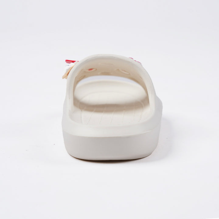 Poney White Swizzle White Slide Sandal