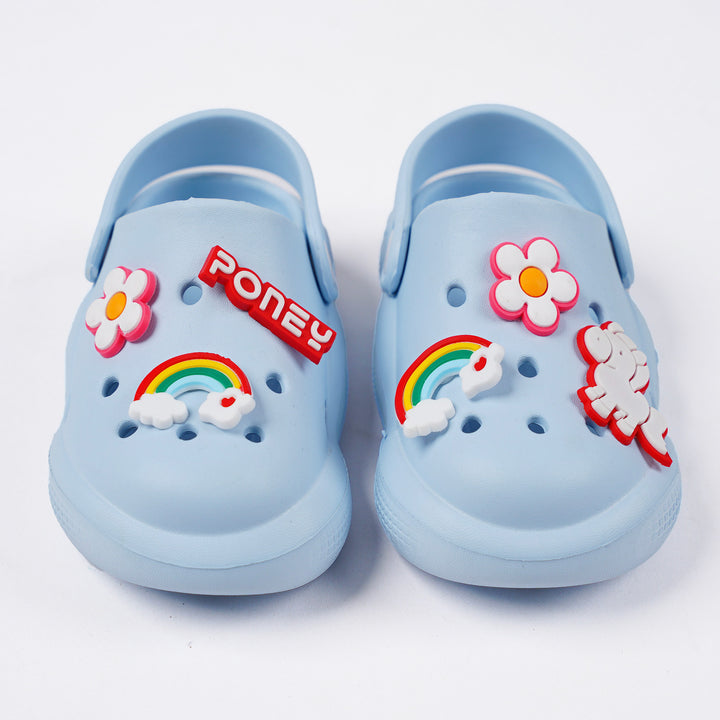 Poney Light Blue Starlight Blue Clogs Sandal