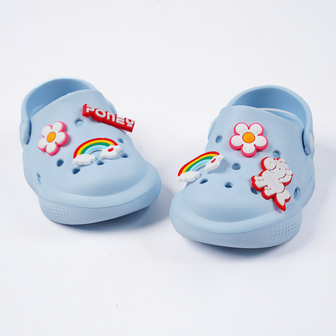 Poney Light Blue Starlight Blue Clogs Sandal