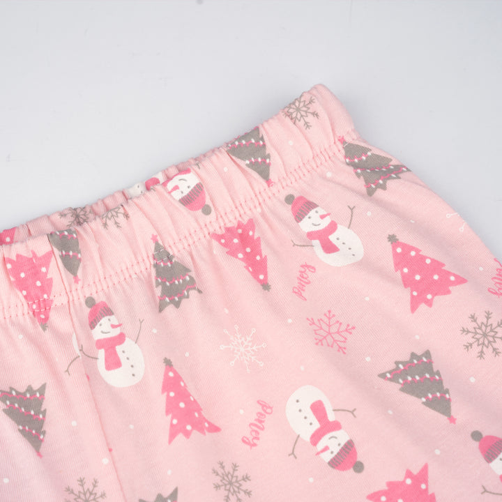 Poney Girls Red Let It Snow Loungewear Set