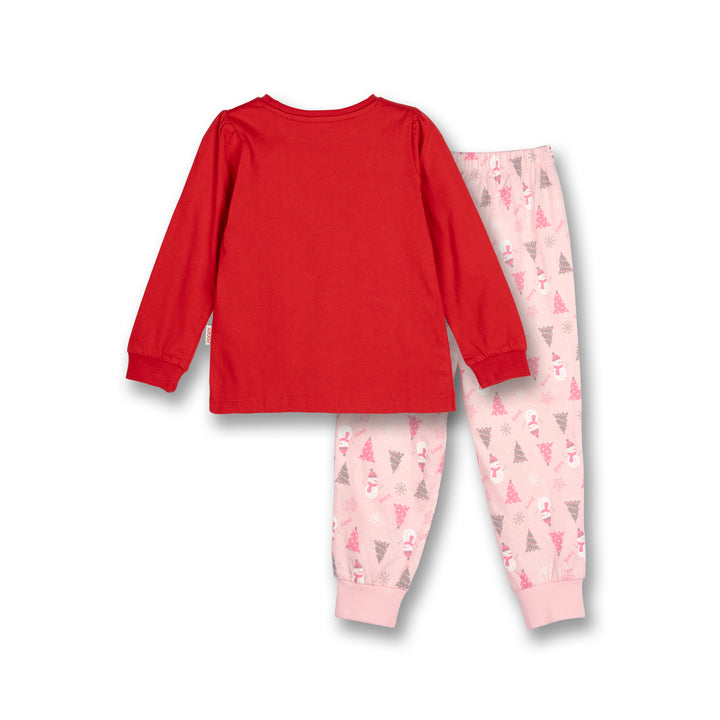 Poney Girls Red Let It Snow Loungewear Set