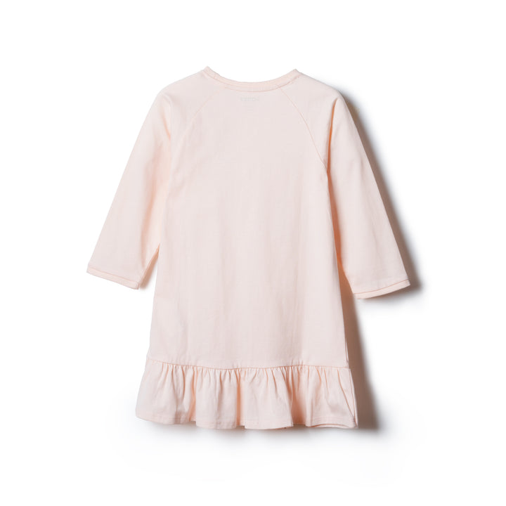 Poney Girls Light Orange Unicorn Jersey Long Sleeve Nightdress