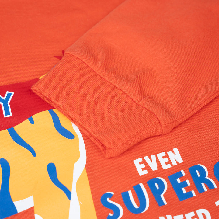 Poney Boys Even Supercat Needs To Sleep Orange Pyjamas