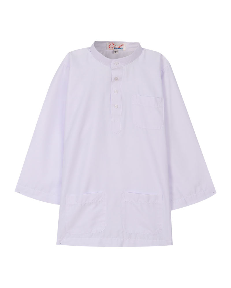 Canggih Boys White School Baju Melayu