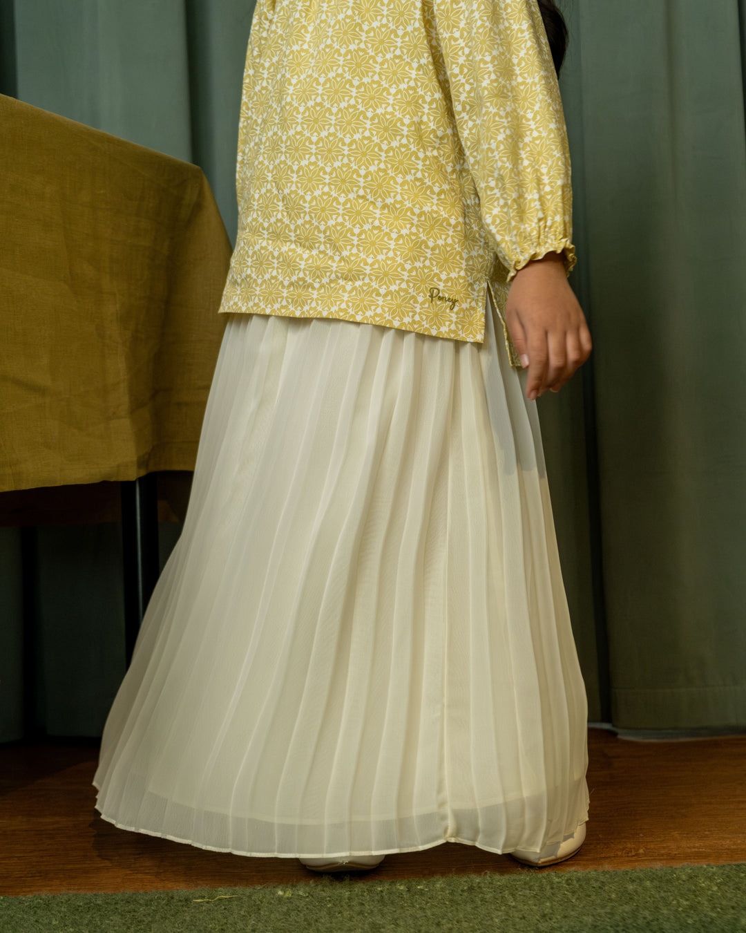 Poney Girls Nuryn Yellow Long Skirt