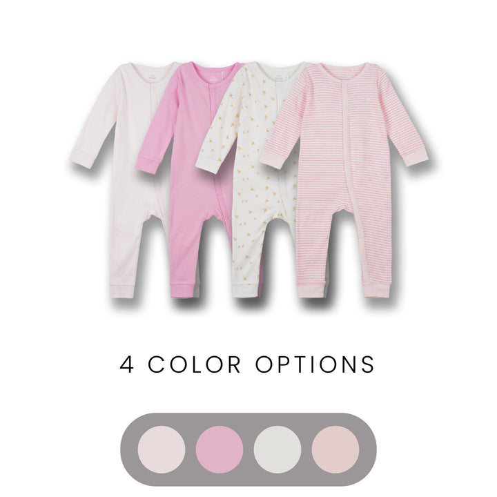 Poney Baby Girls Chloe Long Sleeve Sleepsuit with Snap Buttons