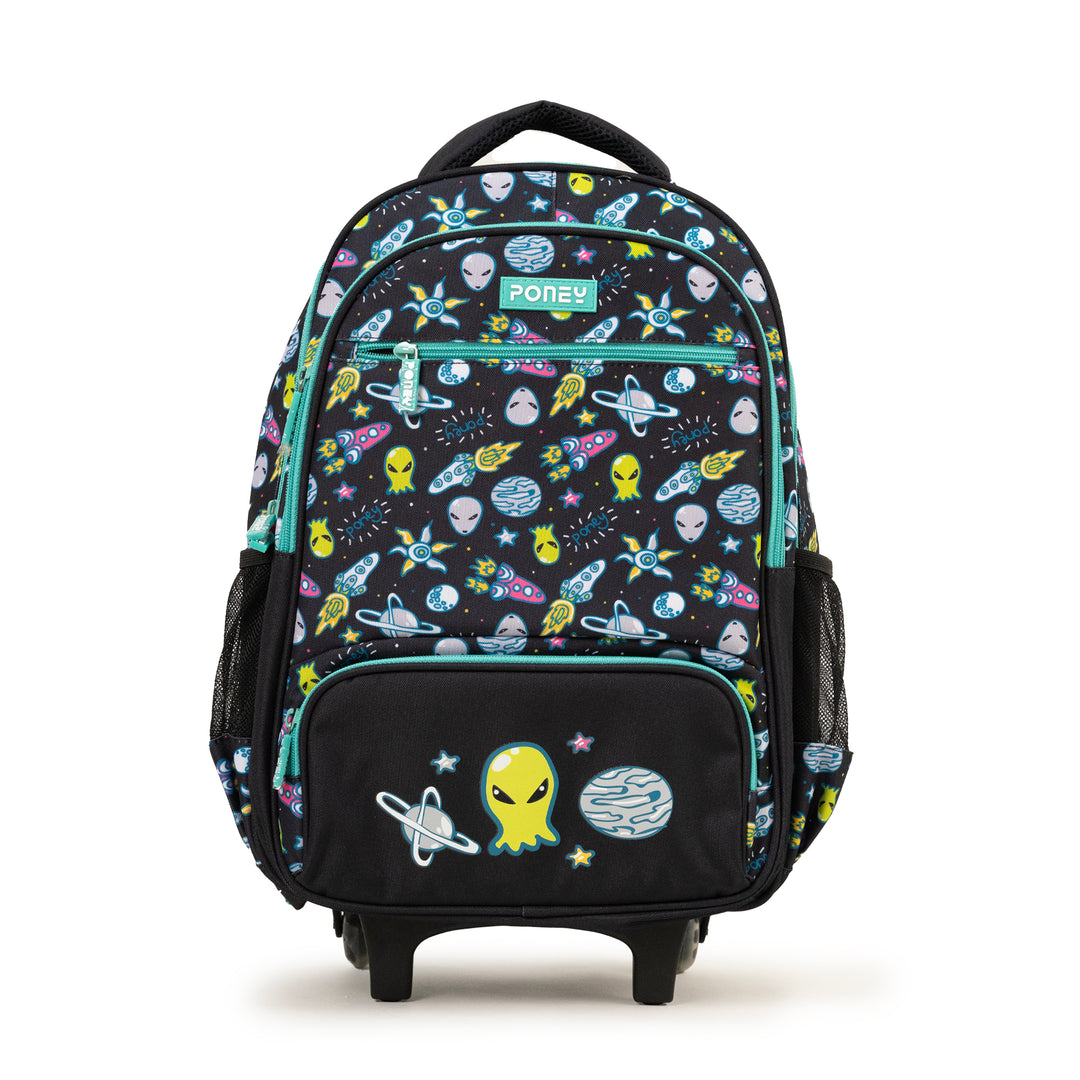 Poney Boys Black Space Alien Trolley Bag KB036