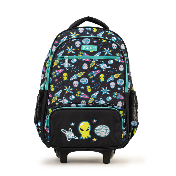 Poney Boys Black Space Alien Trolley Bag KB036