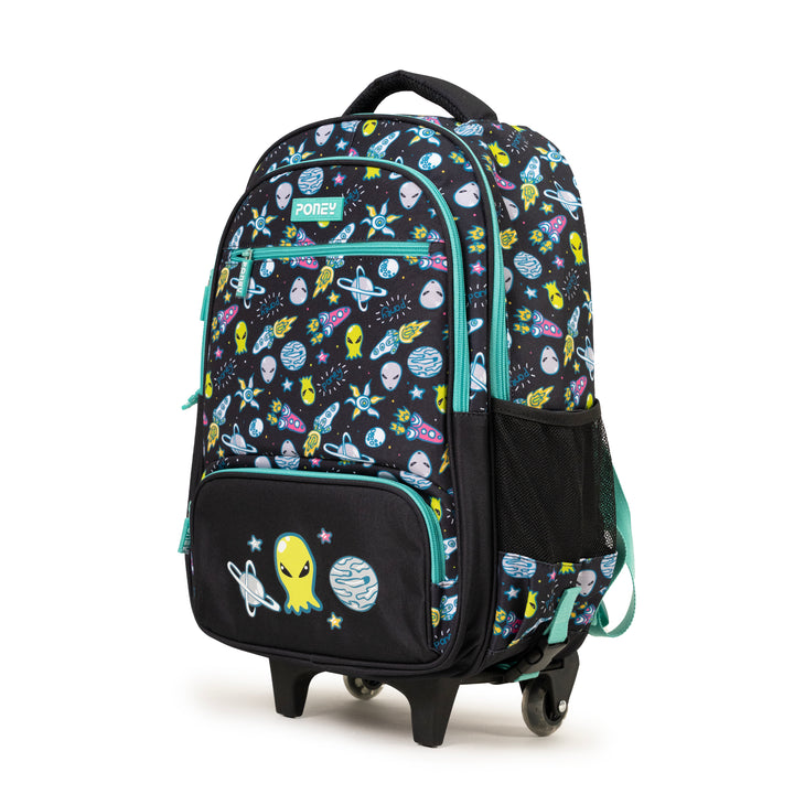 Poney Boys Black Space Alien Trolley Bag KB036