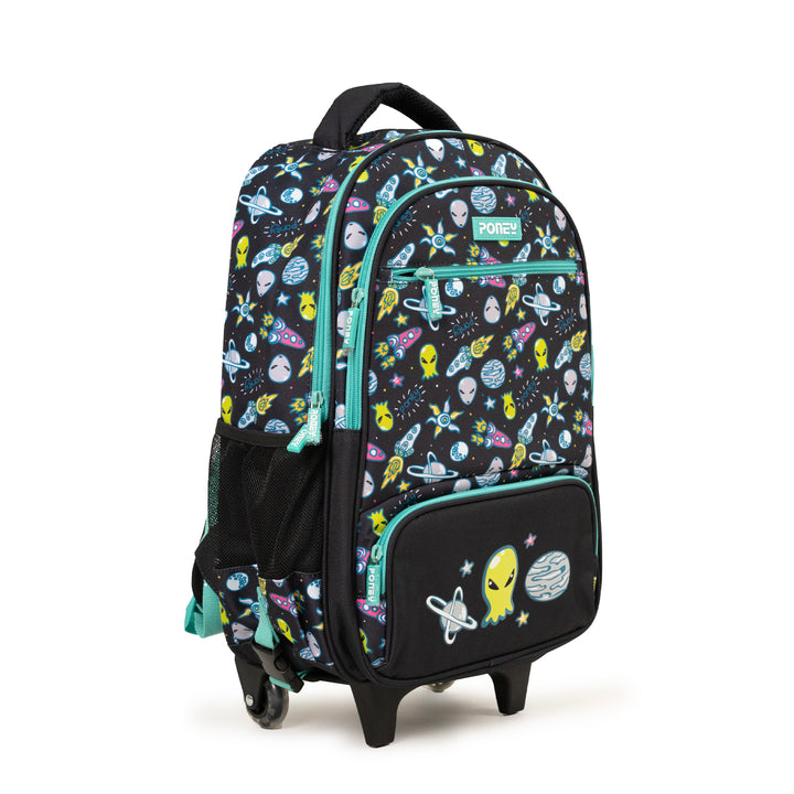 Poney Boys Black Space Alien Trolley Bag KB036