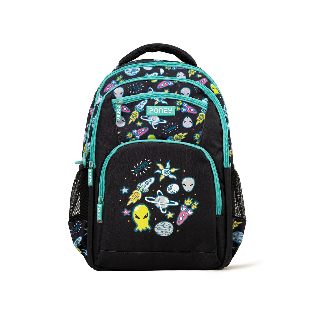Poney Boys Black Space Alien 16" Backpack KB037