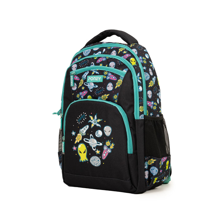 Poney Boys Black Space Alien 16" Backpack KB037