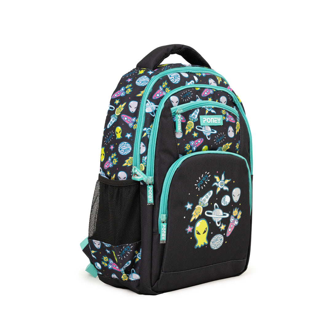 Poney Boys Black Space Alien 16" Backpack KB037