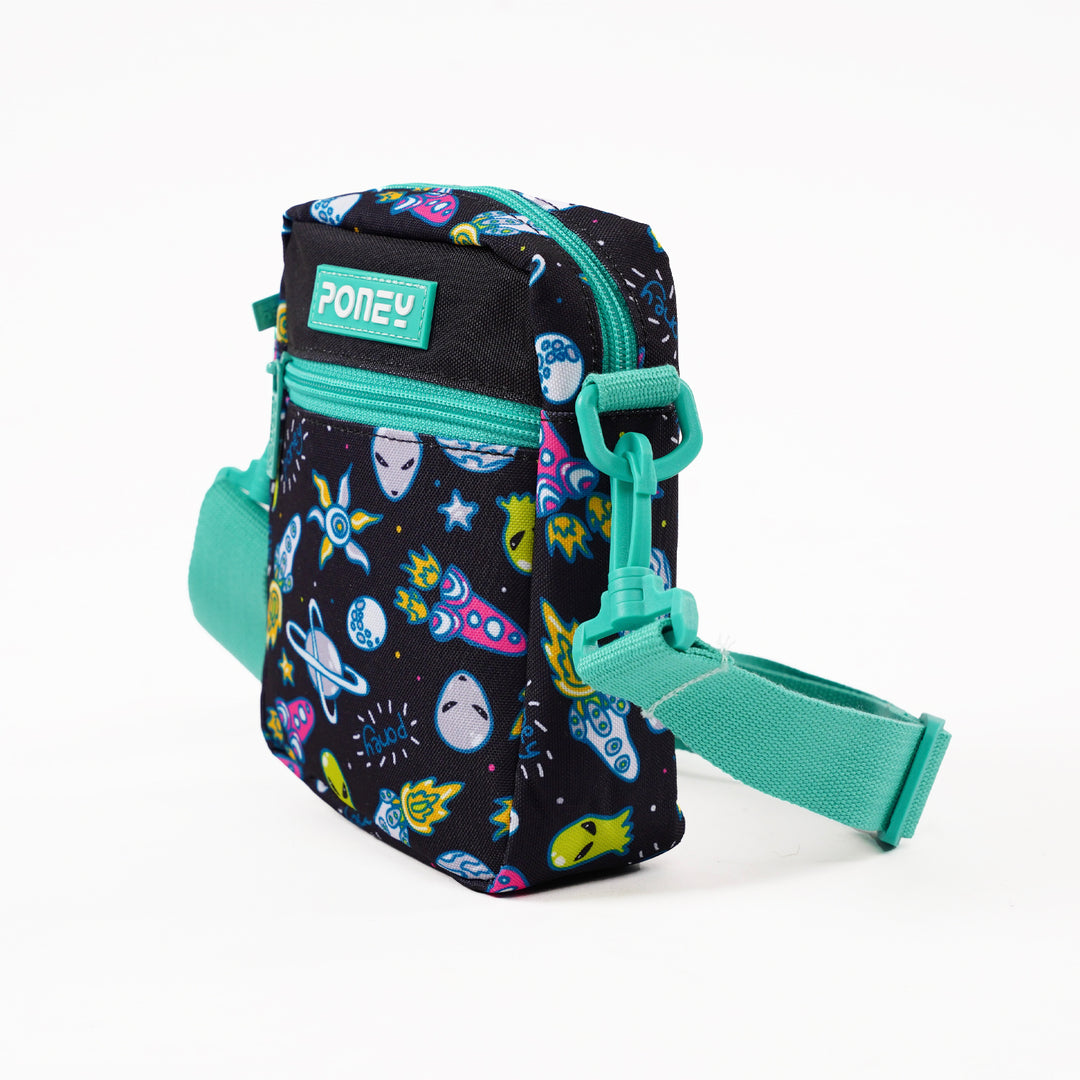 Poney Boys Black Space Alien Sling Bag KB041