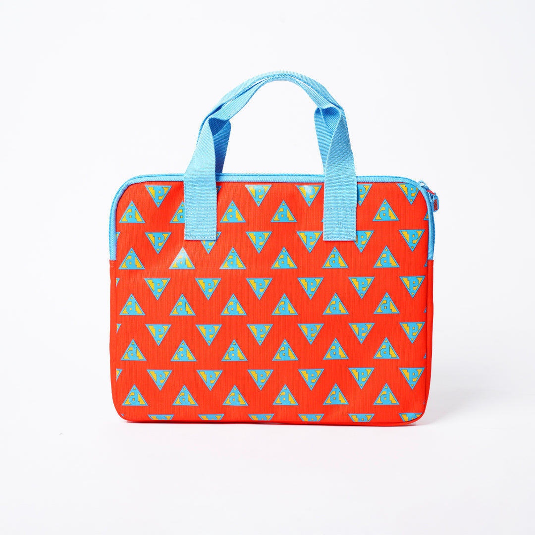 Poney Girls Orange Poney Logo Full Print Tuition Bag KG007