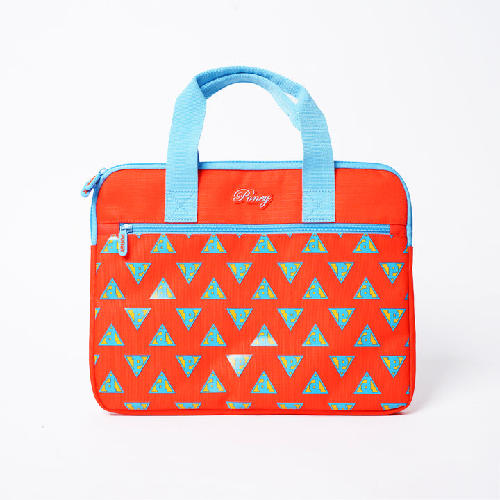 Poney Girls Orange Poney Logo Full Print Tuition Bag KG007