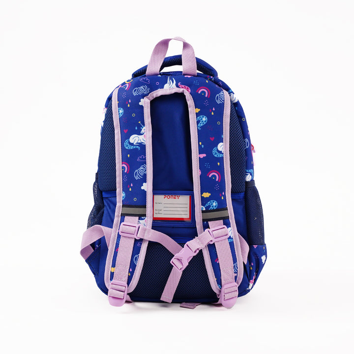 Poney Girls Navy Dreamy Unicorn 16" Backpack KG050