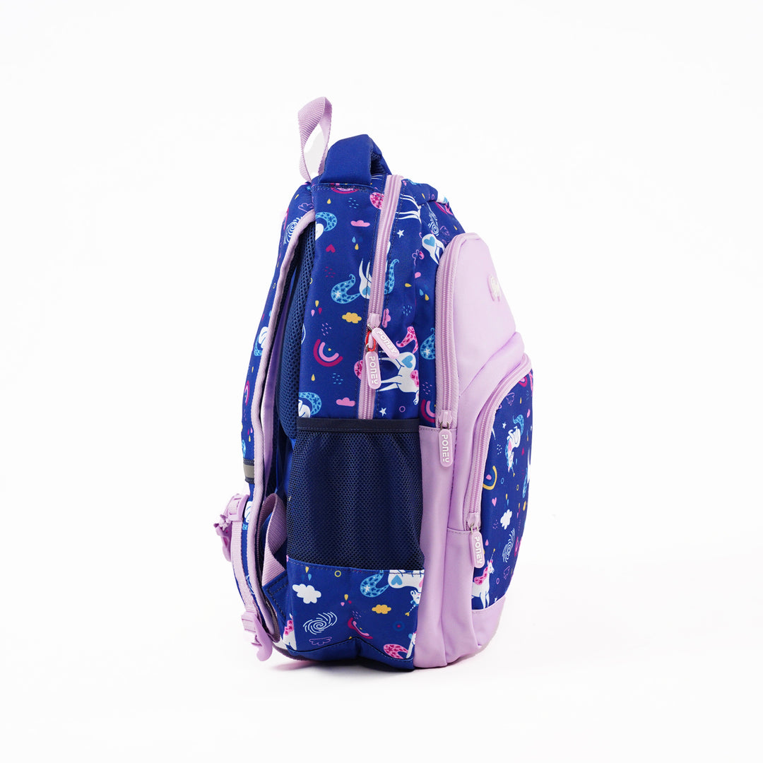 Poney Girls Navy Dreamy Unicorn 16" Backpack KG050