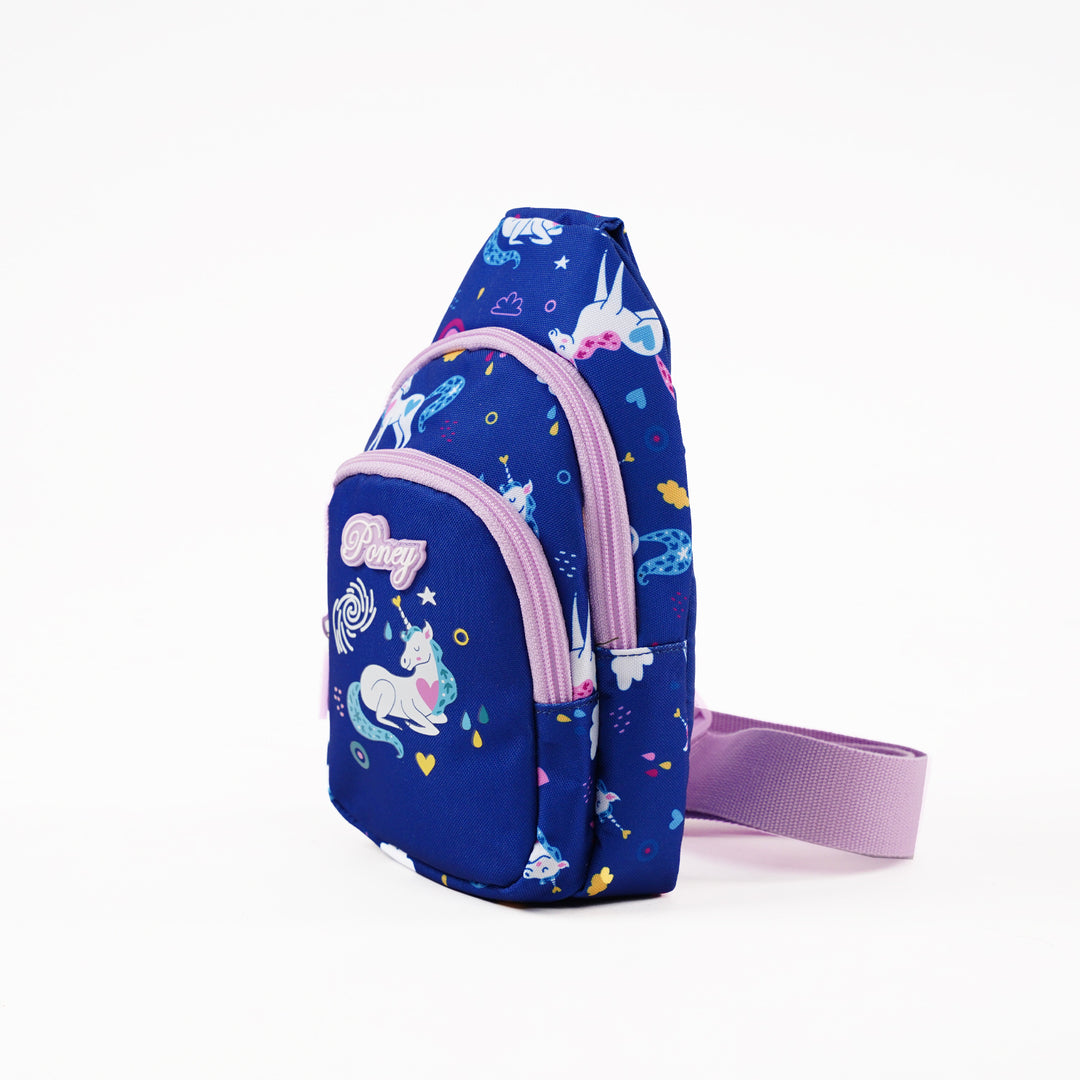 Poney Girls Dreamy Unicorn Navy Sling Bag KG054